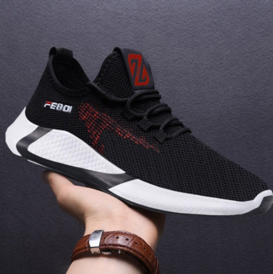 Men Breathable Mesh Casual Running Shoes Non Slip Low Top Comfort Sneakers