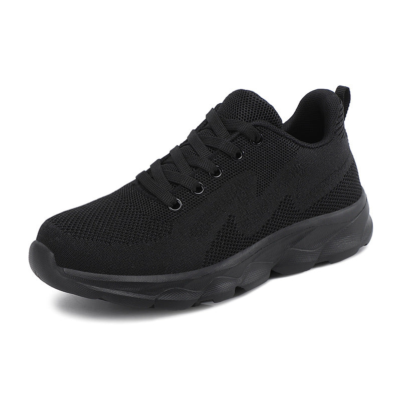 Women's Black Lightweight Mesh Casual Running Sneakers
