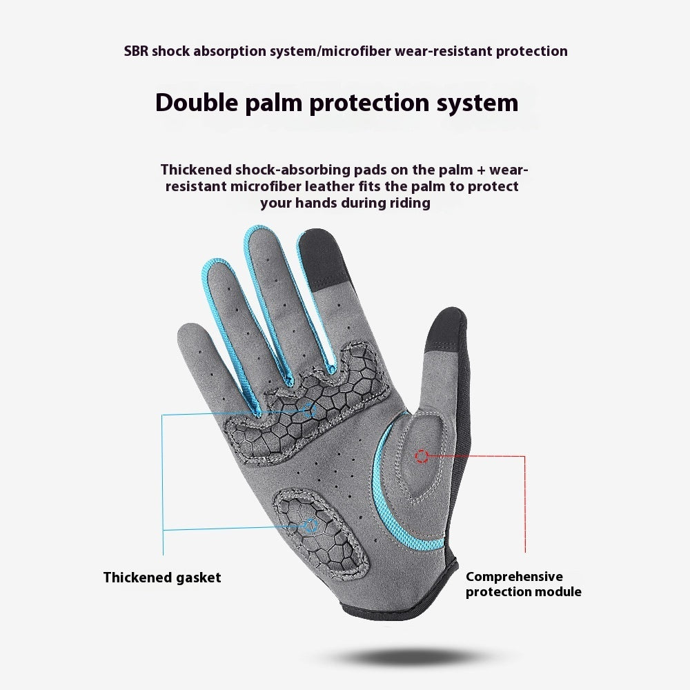 Outdoor Mountain Bike Breathable Shock-Absorbing Wear-Resistant Cycling Gloves