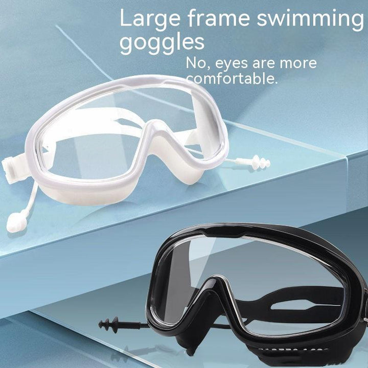 Large Frame Waterproof Anti Fog HD Swimming Goggles Unisex