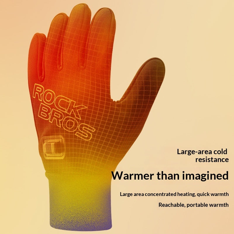 Charging Heated Touchscreen Compatible Cycling Gloves