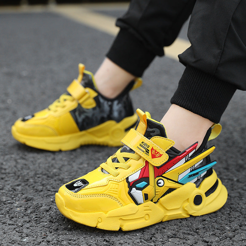 Kids Leather Velcro Casual Running Sneakers