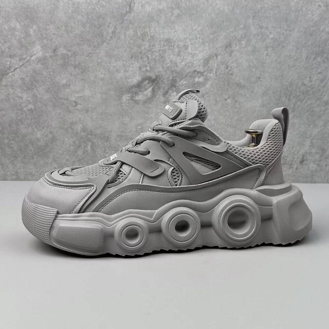 Men's Breathable Mesh Height Increasing Casual Sneakers