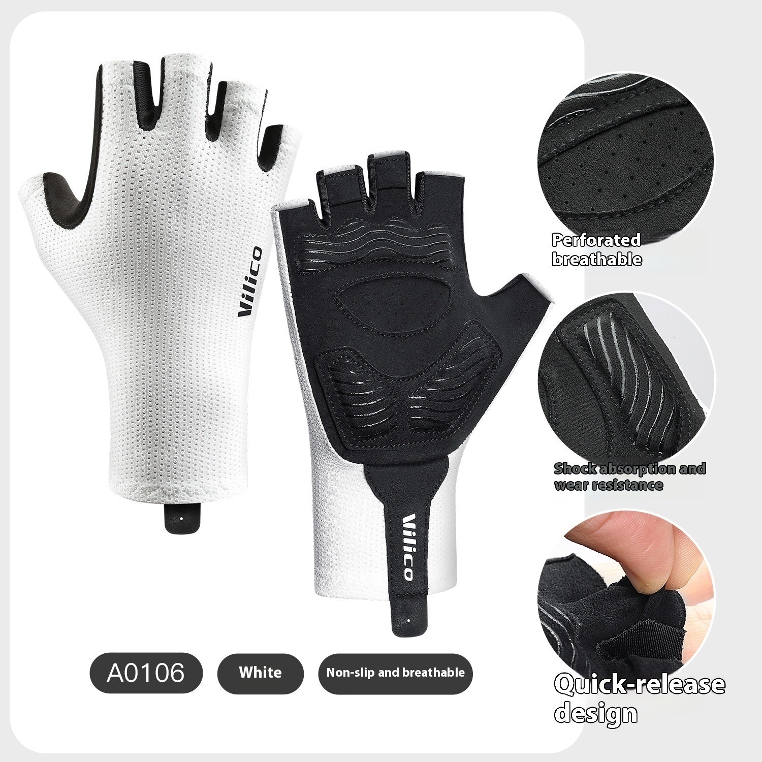 Spring Summer Outdoor Mountain Bike Riding Gloves Shock Absorbing