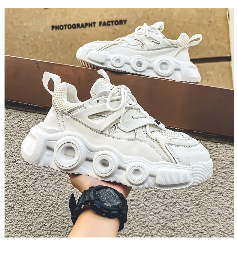 Men's Breathable Mesh Height Increasing Casual Sneakers