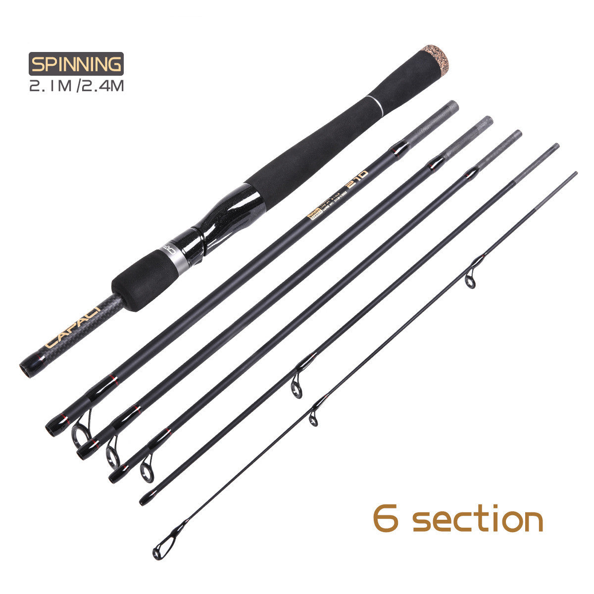 6.89 to 7.87 ft Straight Gun Handle Sea Fishing Rod For Perch Fishing