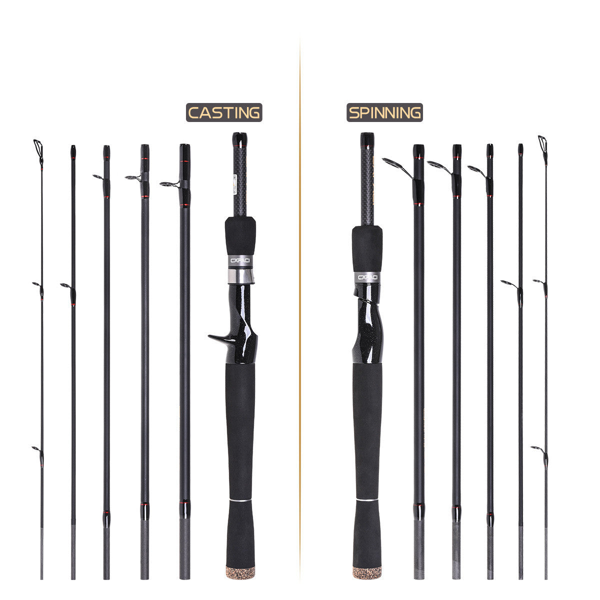 6.89 to 7.87 ft Straight Gun Handle Sea Fishing Rod For Perch Fishing