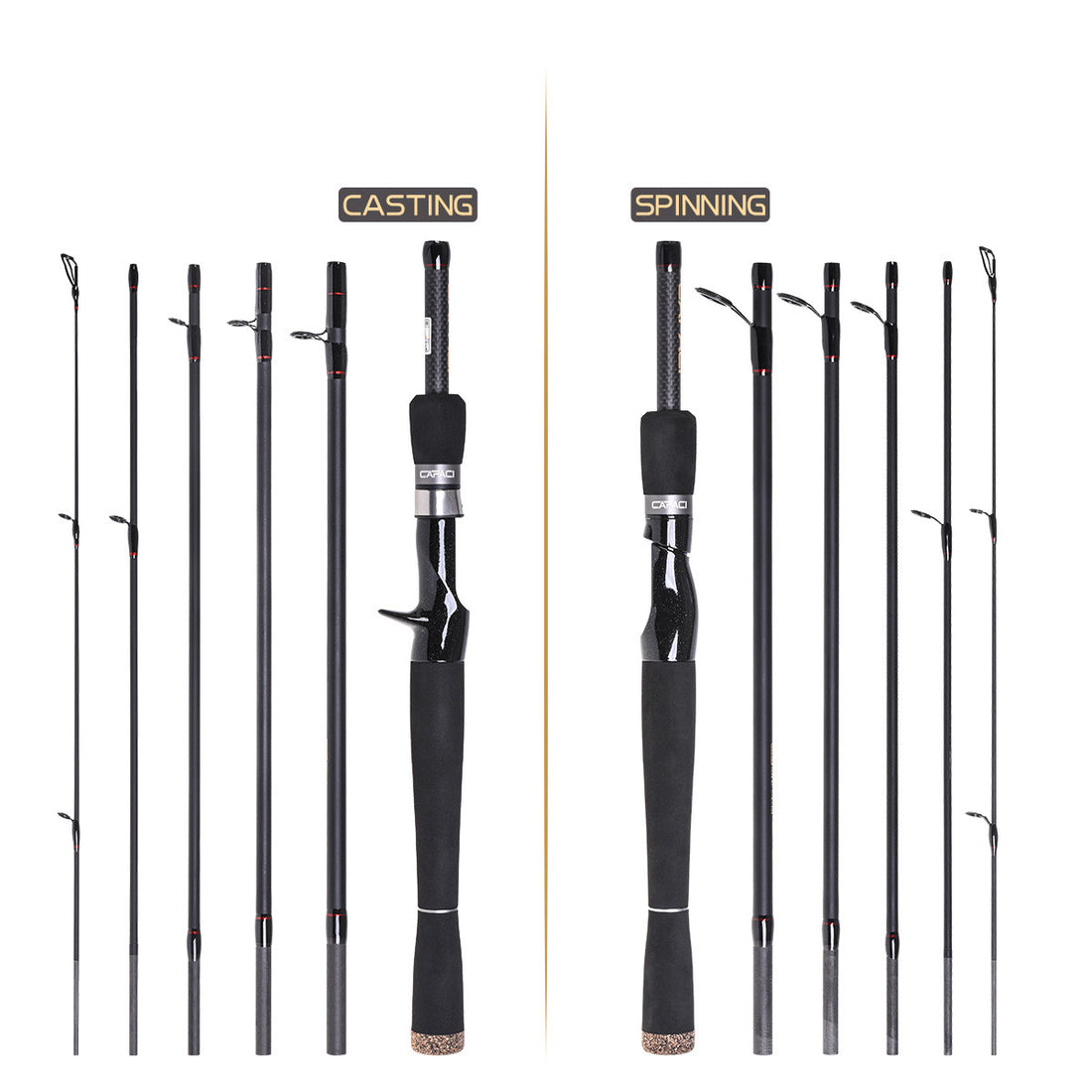 6.89 to 7.87 ft Straight Gun Handle Sea Fishing Rod For Perch Fishing