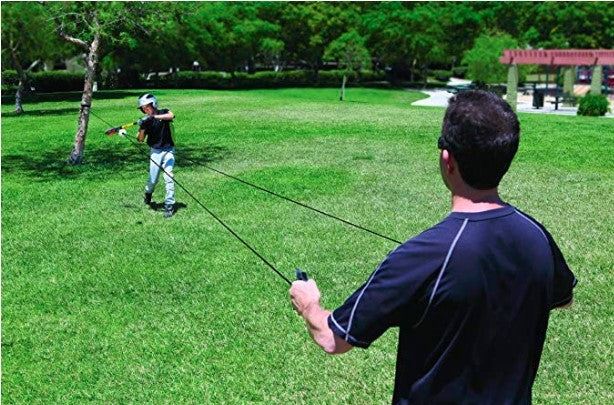 Drawstring Baseball Hitting Training Device