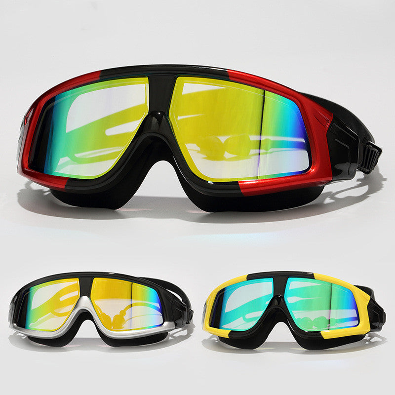HD Waterproof Anti Fog Swimming Goggles Large View Box Lens