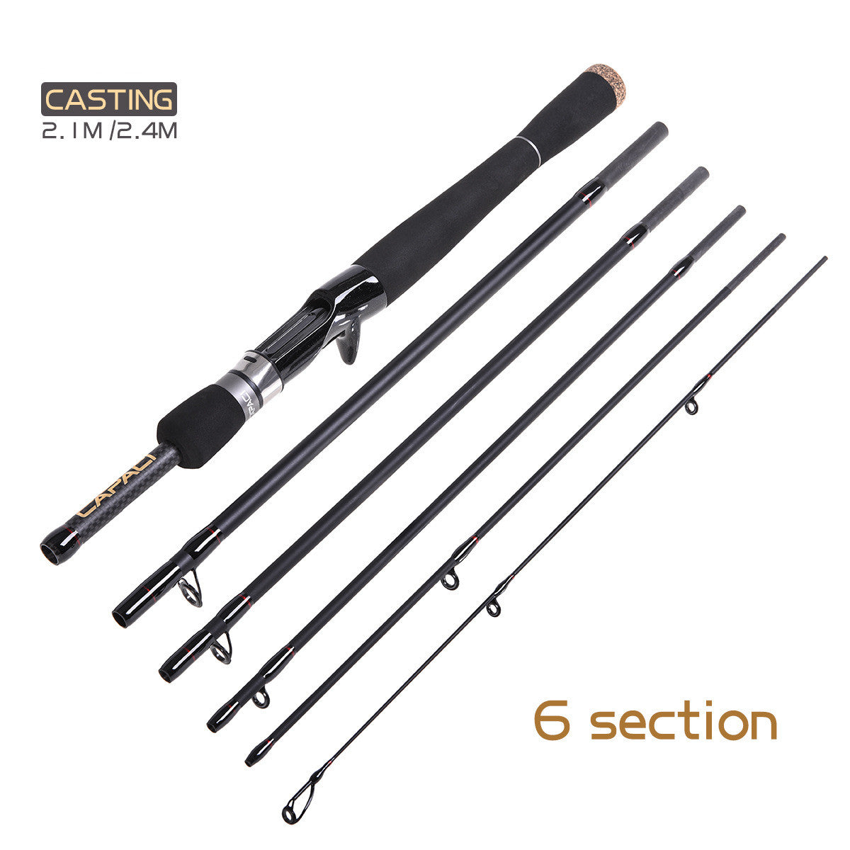 6.89 to 7.87 ft Straight Gun Handle Sea Fishing Rod For Perch Fishing