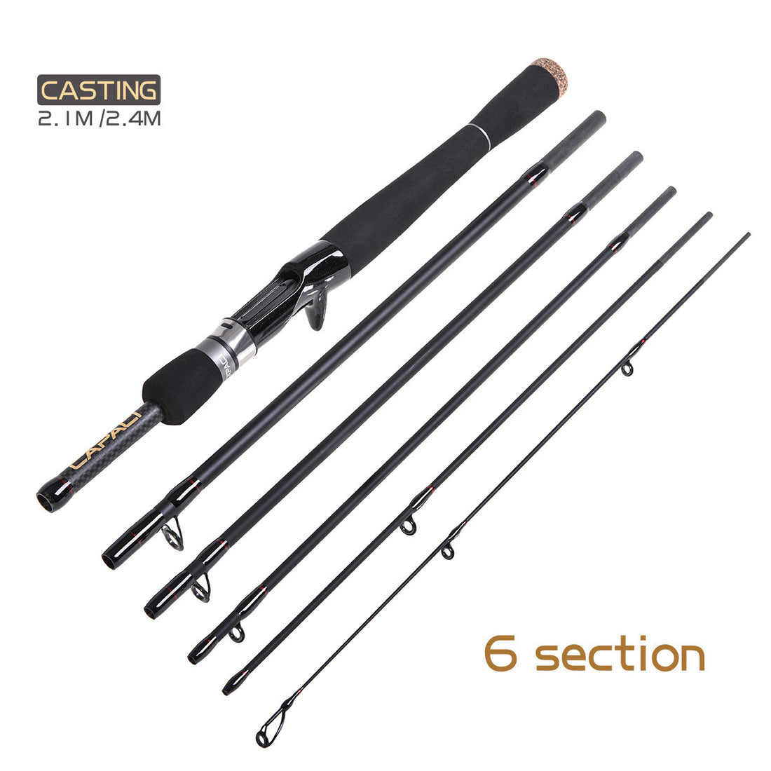 6.89 to 7.87 ft Straight Gun Handle Sea Fishing Rod For Perch Fishing