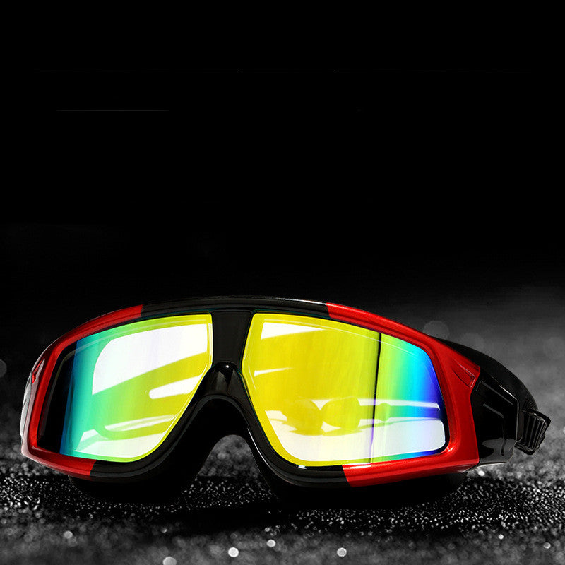 HD Waterproof Anti Fog Swimming Goggles Large View Box Lens