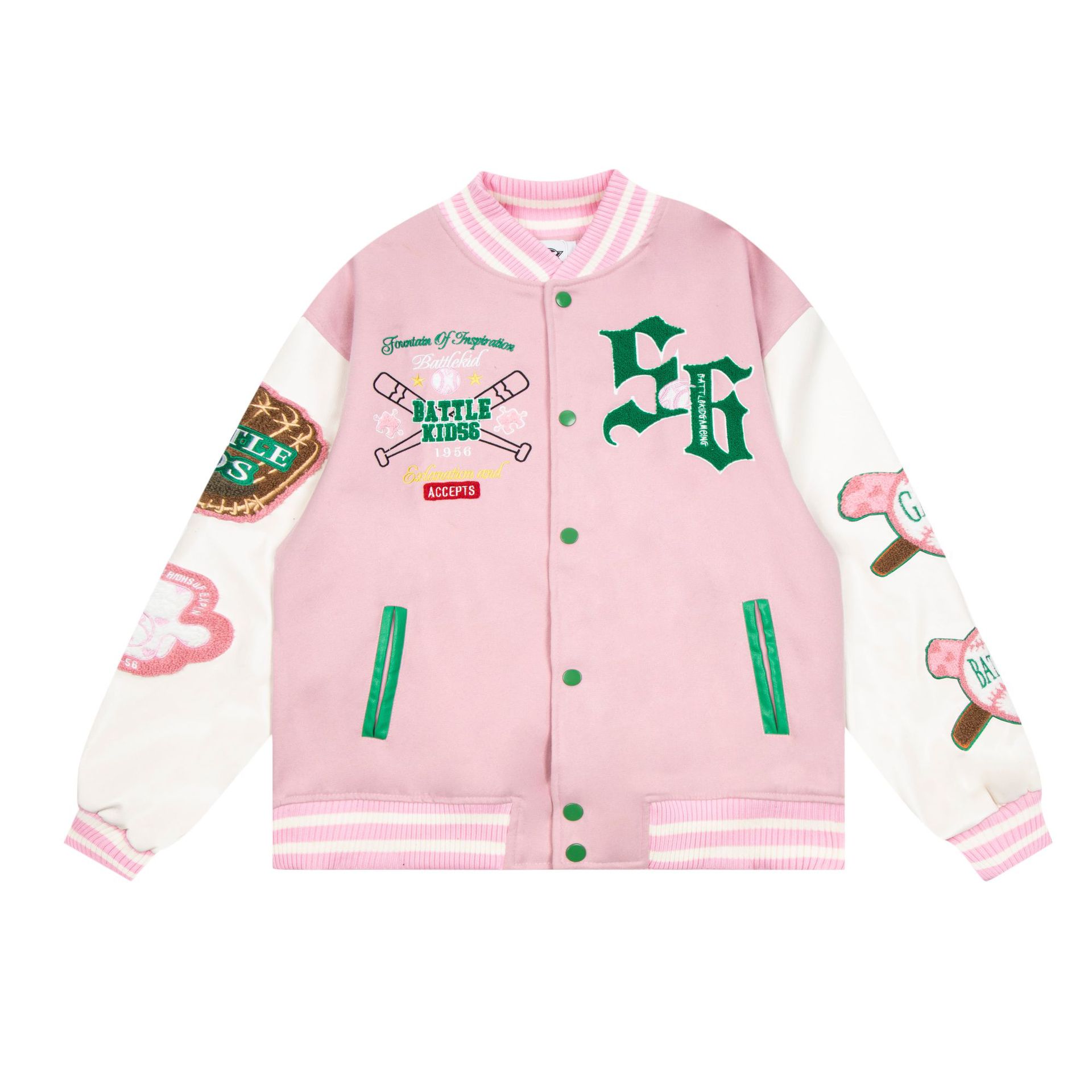 Vintage Towel Embroidered Cartoon Baseball Jersey