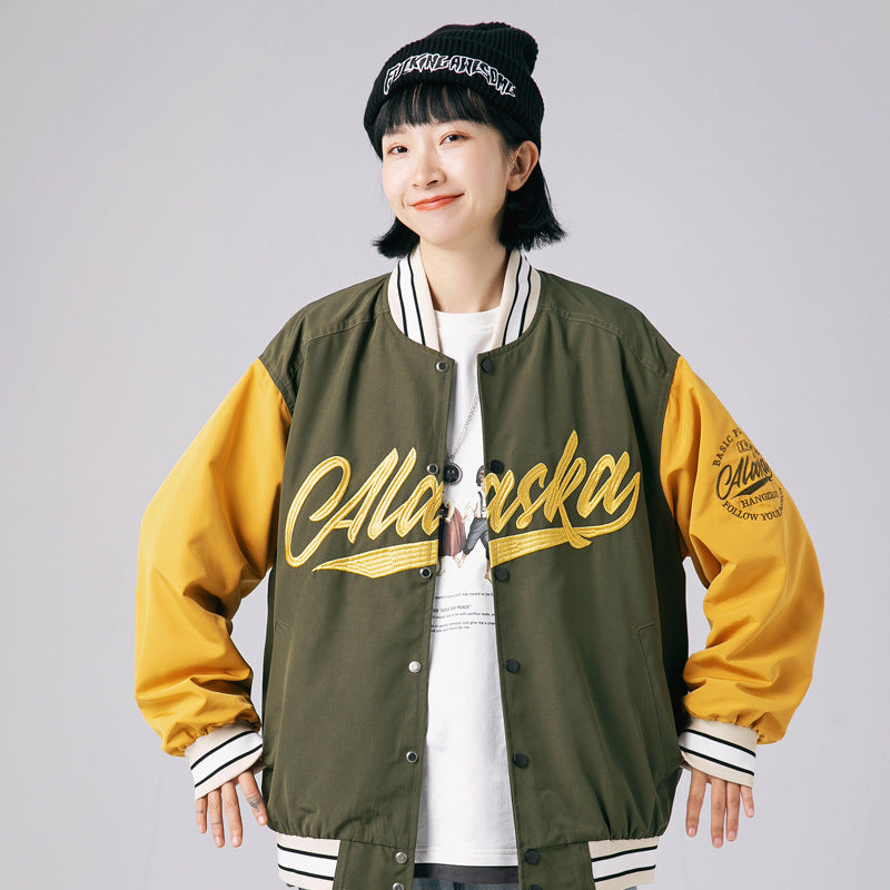 Japanese Embroidered Baseball Cotton Jersey