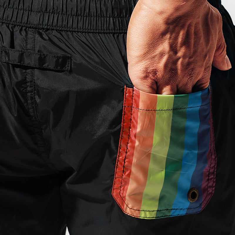 Beach Sports Loose Rainbow Swimming Shorts