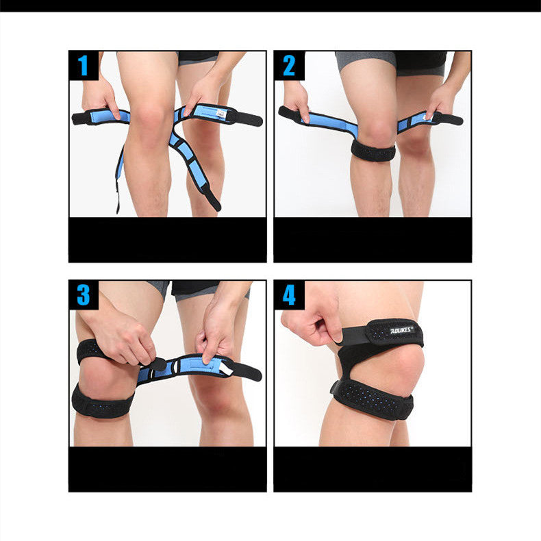 Sports Silicone Patella Compression Knee Pads Breathable Basketball Running Support