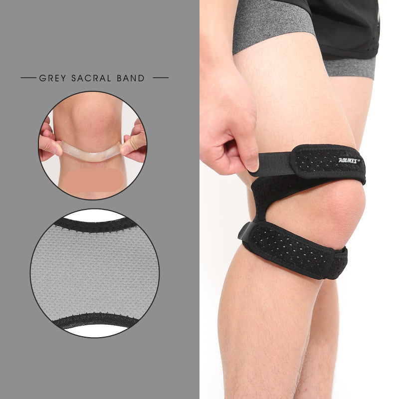 Sports Silicone Patella Compression Knee Pads Breathable Basketball Running Support
