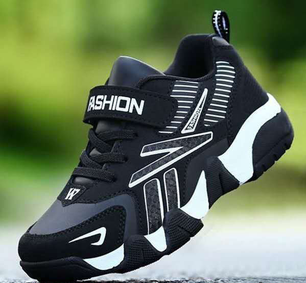 Kids Sports Casual Sneakers Anti Slip Mesh Leather Shoes