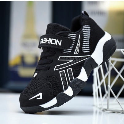 Kids Sports Casual Sneakers Anti Slip Mesh Leather Shoes