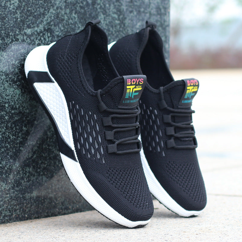 Men Breathable Mesh Casual Running Shoes Non Slip Low Top Comfort Sneakers