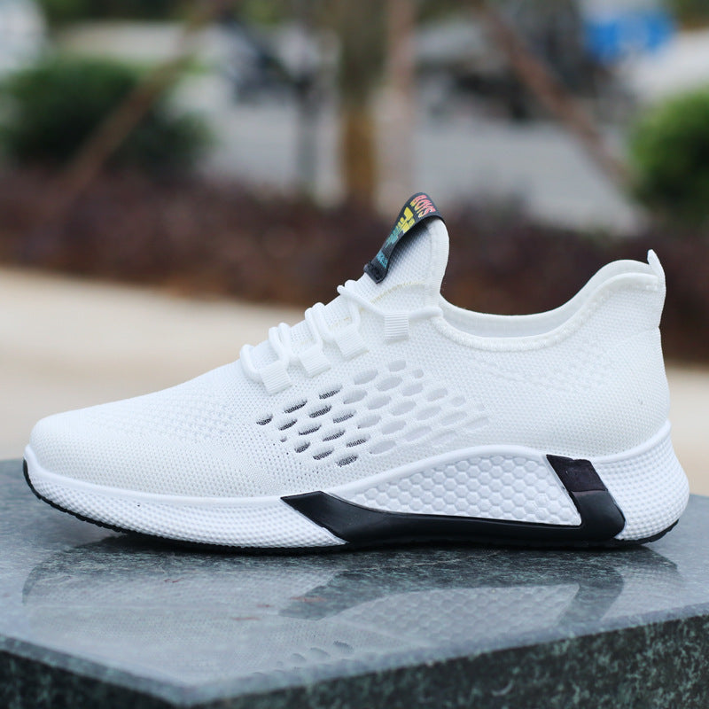 Men Breathable Mesh Casual Running Shoes Non Slip Low Top Comfort Sneakers