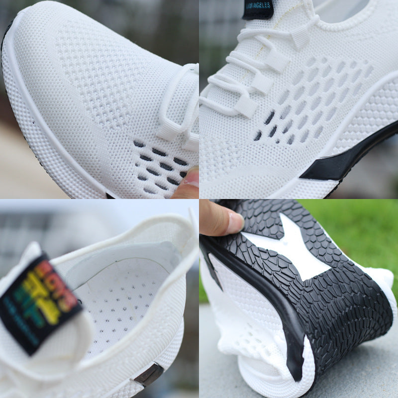 Men Breathable Mesh Casual Running Shoes Non Slip Low Top Comfort Sneakers