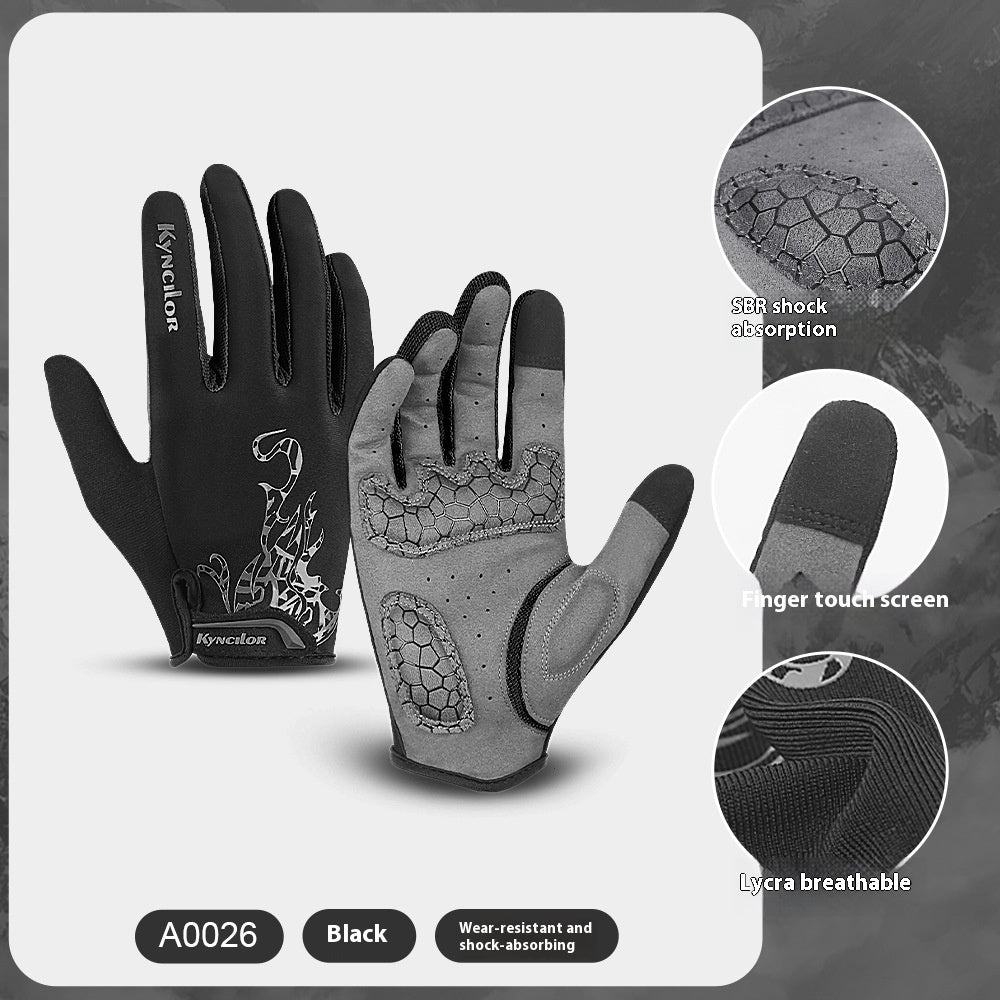 Outdoor Mountain Bike Breathable Shock-Absorbing Wear-Resistant Cycling Gloves