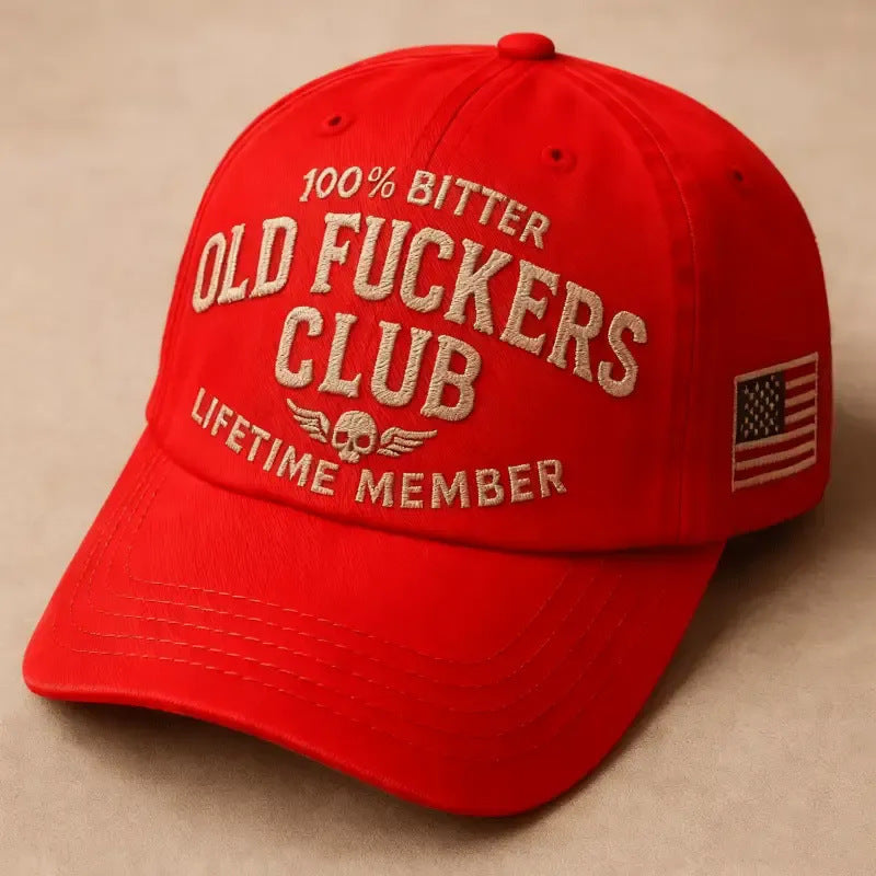 Vintage Cotton Embroidered Baseball Cap Old Guys Club Style