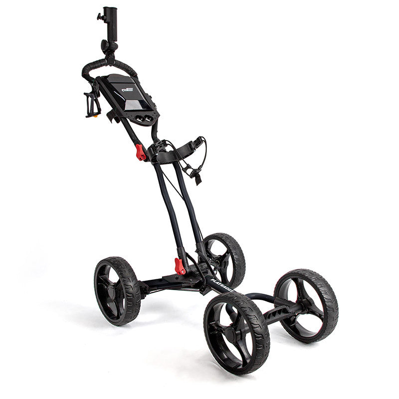 Foldable Four Wheel Golf Cart With Umbrella Rack