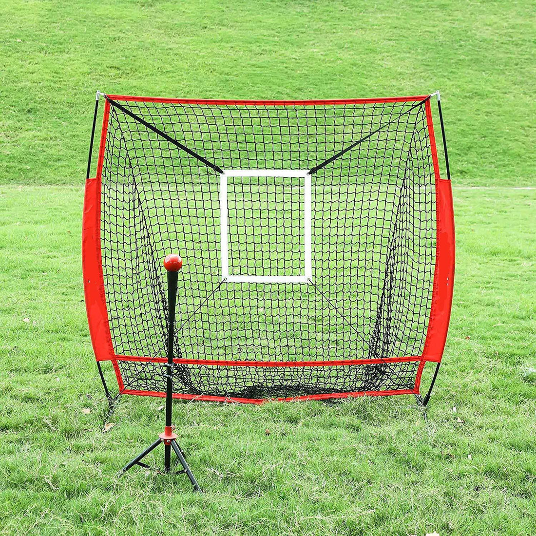 Portable Kids Baseball Training Net With Target Flap