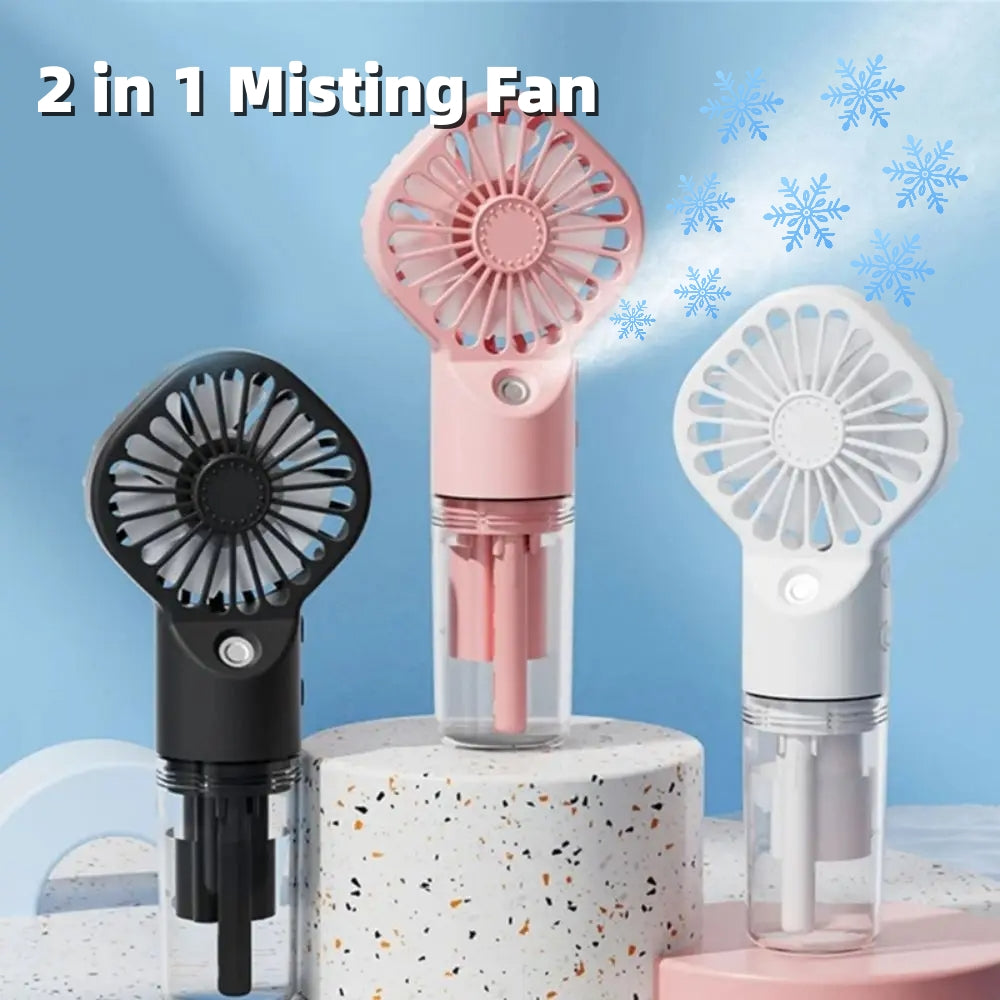 Portable USB Mist Fan Humidifying Cooling Fan