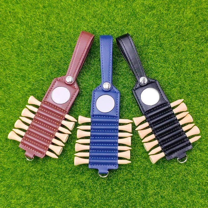 Leather Golf Ball And Nail Storage Case For Outdoor Sports Accessories