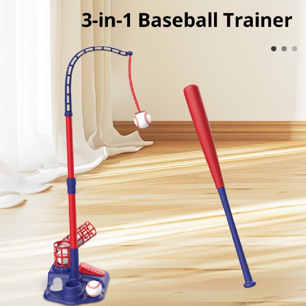 Children's Pedal Baseball Launcher Training Set