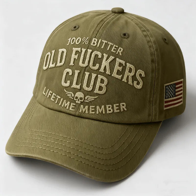 Vintage Cotton Embroidered Baseball Cap Old Guys Club Style