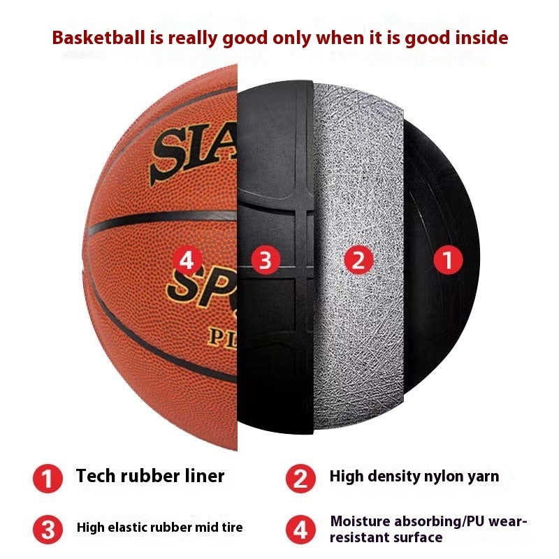 No 7 Official Basketball For Indoor And Outdoor Training