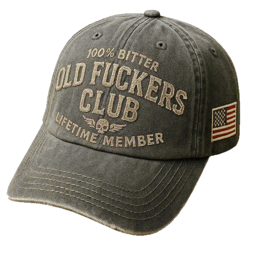 Vintage Cotton Embroidered Baseball Cap Old Guys Club Style