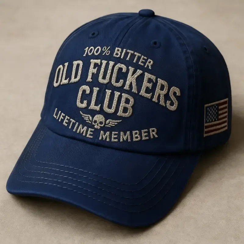 Vintage Cotton Embroidered Baseball Cap Old Guys Club Style