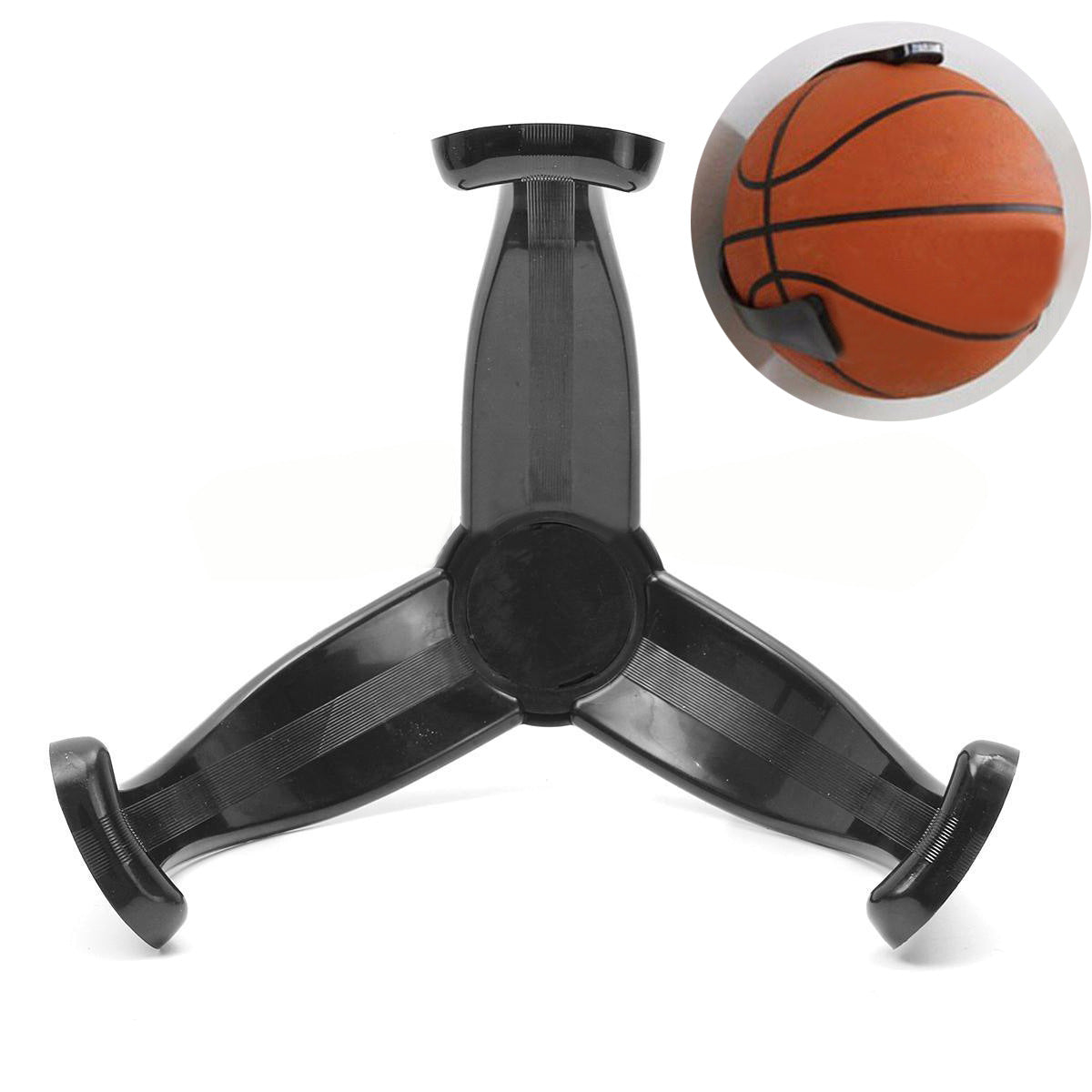 Basketball Football Wall Display Stand Ball Catch Holder Rack