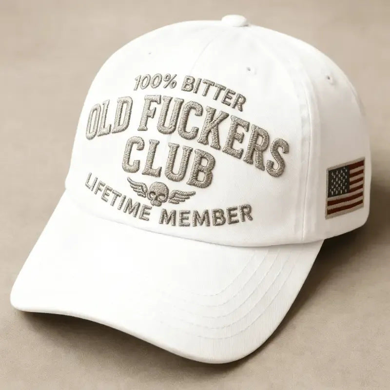 Vintage Cotton Embroidered Baseball Cap Old Guys Club Style