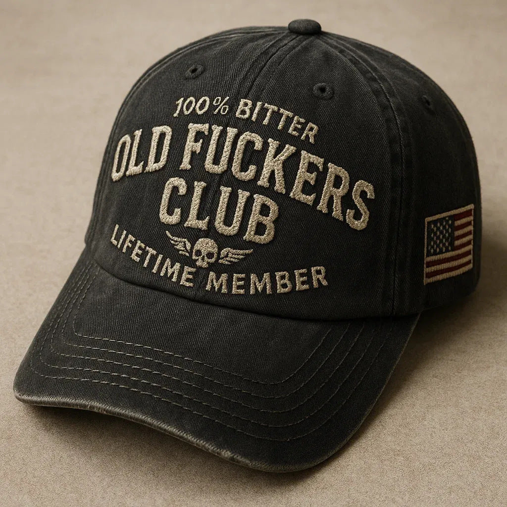 Vintage Cotton Embroidered Baseball Cap Old Guys Club Style