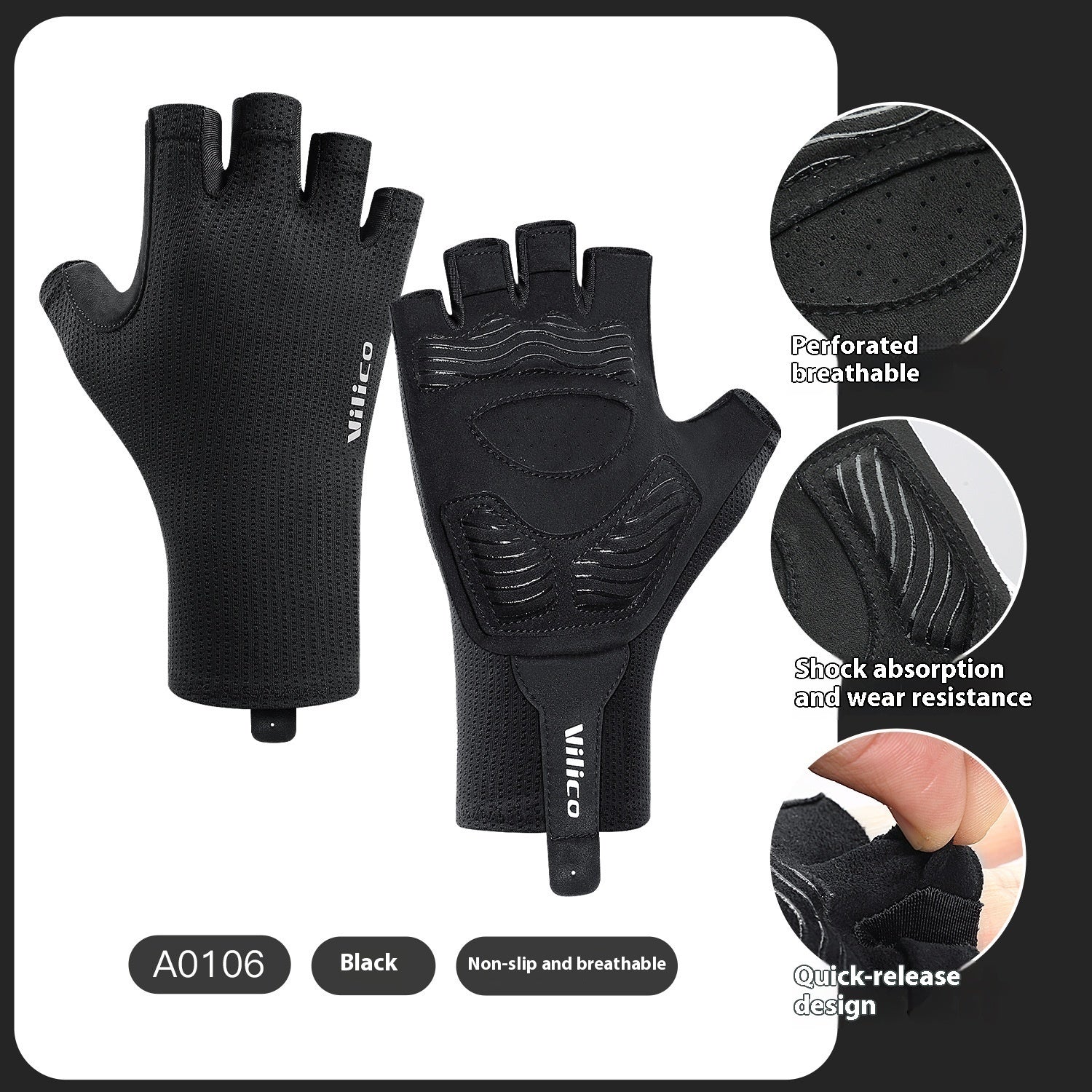 Spring Summer Outdoor Mountain Bike Riding Gloves Shock Absorbing
