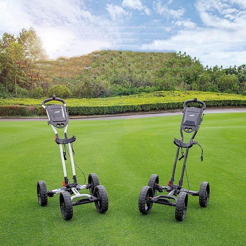 Foldable Four Wheel Golf Cart With Umbrella Rack