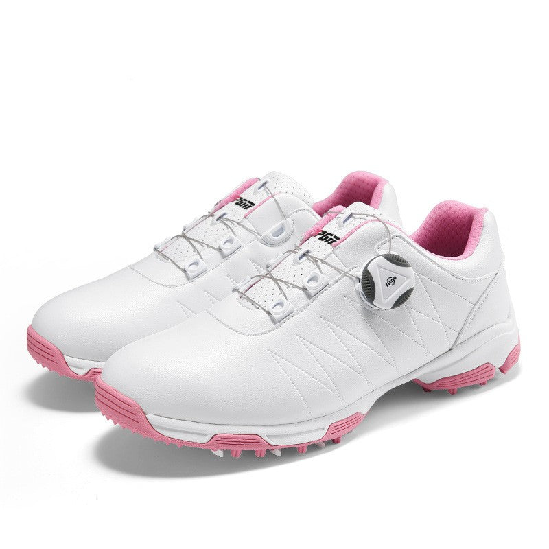 Women's Waterproof Golf Shoes Anti-Slip Spin Lace Sneakers