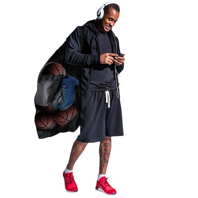 Basketball Net Storage Bag Sports Ball Organizer Mesh Pocket Bag