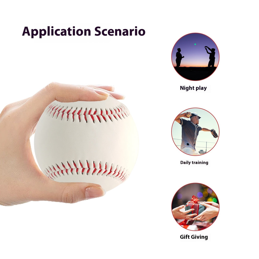 9inch Luminous Baseball Night Training
