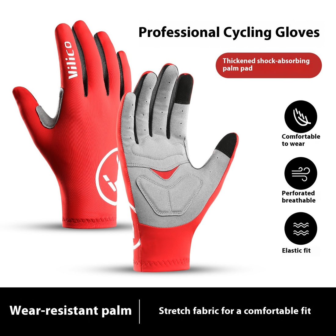 Spring Summer Outdoor Mountain Bike Riding Gloves Shock Absorbing