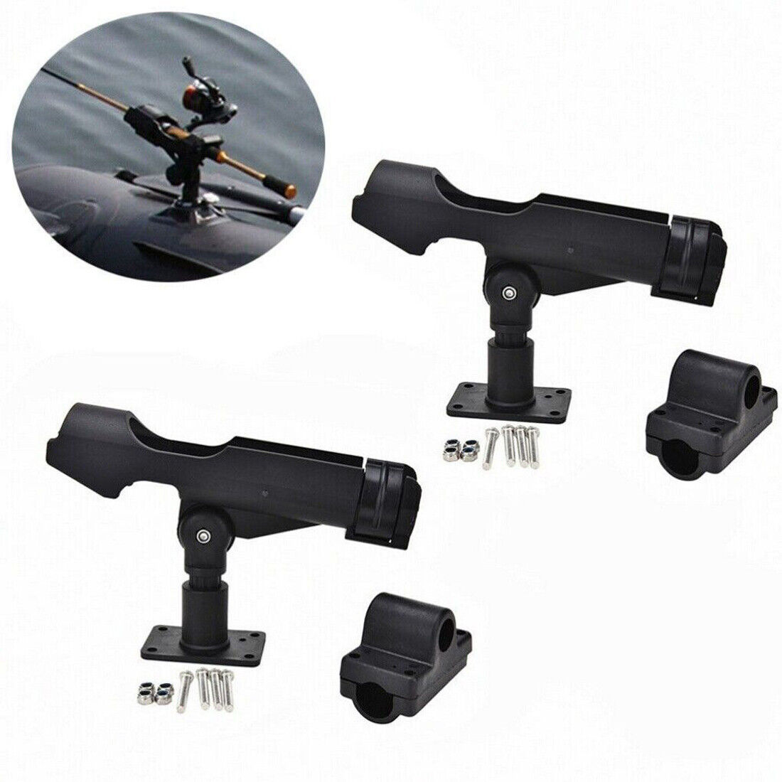 Adjustable Fishing Rod Holder Bracket For Kayak And Boat Set