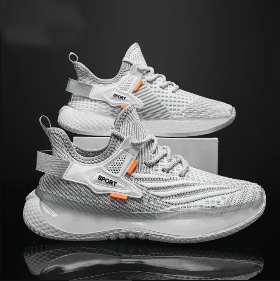 Men's Fly Woven Mesh Breathable Platform Sneakers