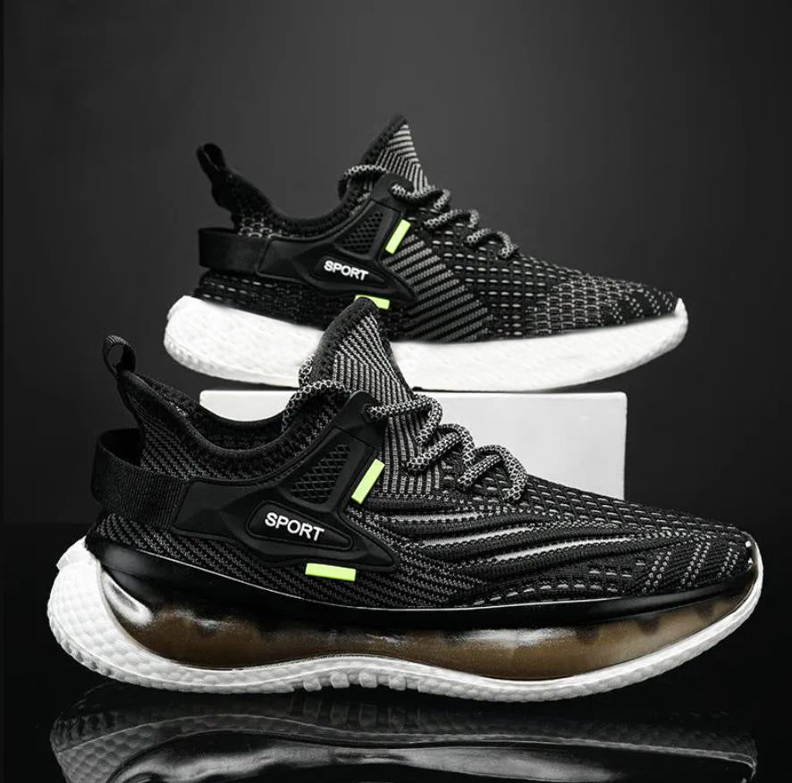 Men's Fly Woven Mesh Breathable Platform Sneakers